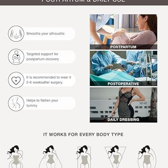 Lover-Beauty Fajas Colombianas Shapewear Tummy Control Butt Lifting Bodysuit 3XL - Picture 6 of 6